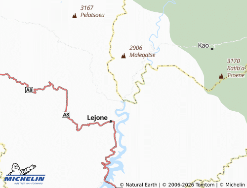 MICHELIN Ha Tlholo map - ViaMichelin