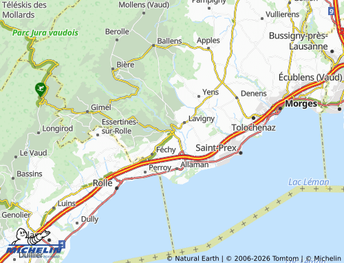 Mappa MICHELIN Aubonne - ViaMichelin
