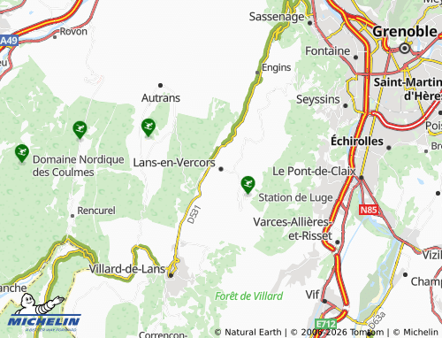 Carte MICHELIN Lans-en-Vercors - ViaMichelin