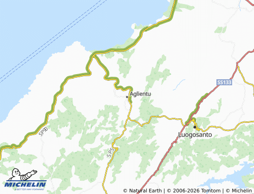Mapa MICHELIN Aglientu - ViaMichelin