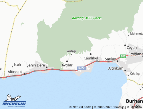 MICHELIN Arıtaşı map - ViaMichelin