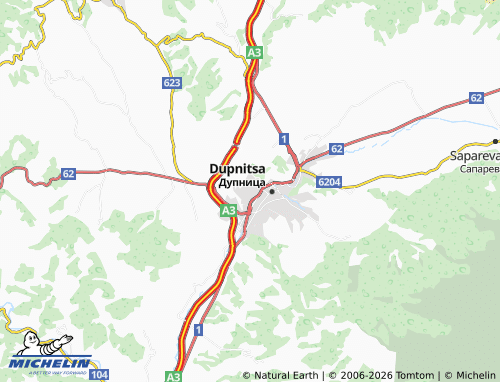 MICHELIN-Landkarte Vz Dupnitsa - ViaMichelin