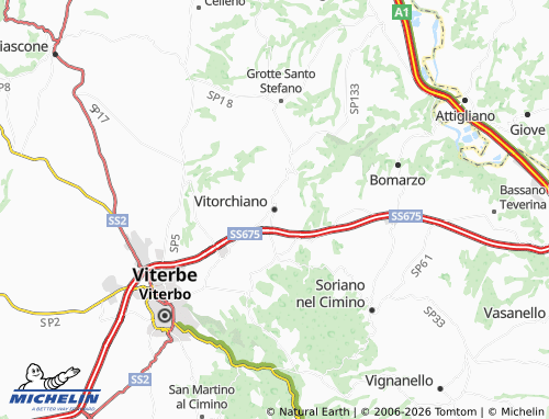 MICHELIN-Landkarte Vitorchiano - ViaMichelin