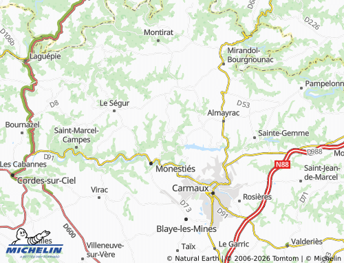 MICHELIN Trévien map - ViaMichelin