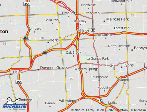 Mapa MICHELIN Oak Brook - ViaMichelin