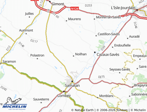 MICHELIN Noilhan map - ViaMichelin