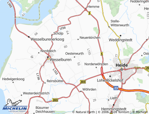 MICHELIN Oesterwurth map - ViaMichelin