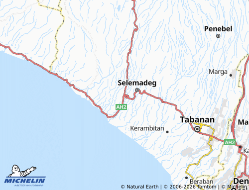 Mapa MICHELIN Selemadeg Barat - ViaMichelin