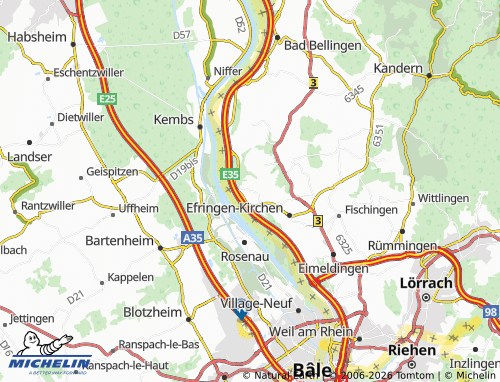 MICHELIN Istein map - ViaMichelin