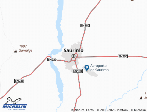 MICHELIN Saurimo map - ViaMichelin