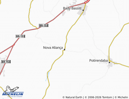 MICHELIN Nova Aliança map - ViaMichelin