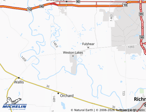 Carte MICHELIN Weston Lakes - ViaMichelin