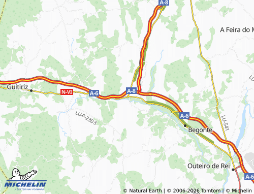 MICHELIN-Landkarte Baamonde - ViaMichelin