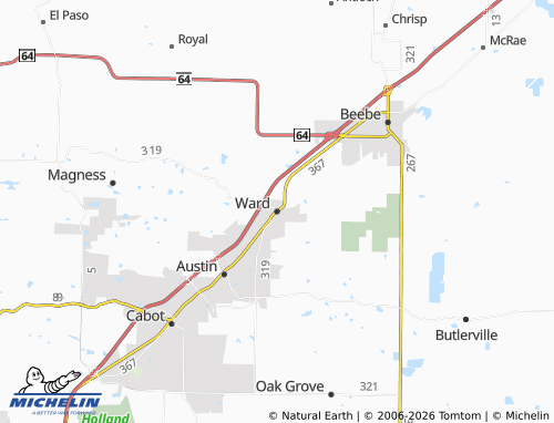 Mapa MICHELIN Ward - ViaMichelin