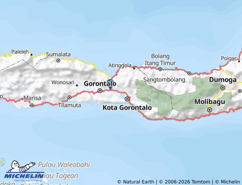 Carte MICHELIN Gorontalo - ViaMichelin