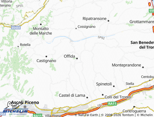 Mapa MICHELIN Offida - ViaMichelin