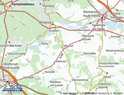 MICHELIN Villecerf map - ViaMichelin