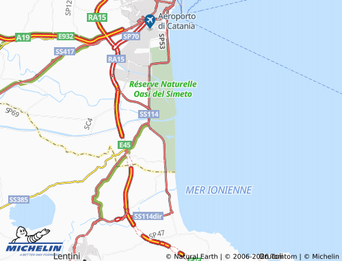 MICHELIN Primosole Est map - ViaMichelin