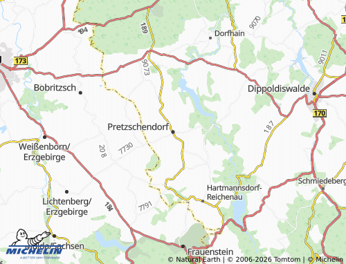 MICHELIN Pretzschendorf map - ViaMichelin