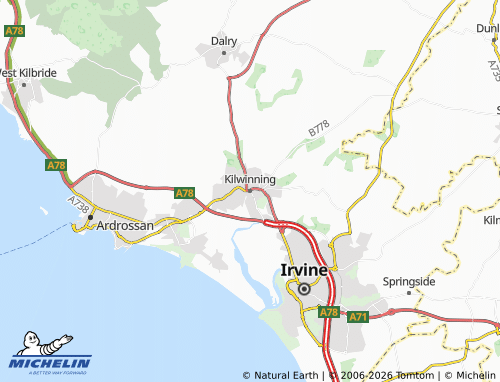 MICHELIN Kilwinning map - ViaMichelin