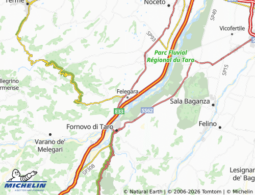 Kaart MICHELIN Felegara - ViaMichelin