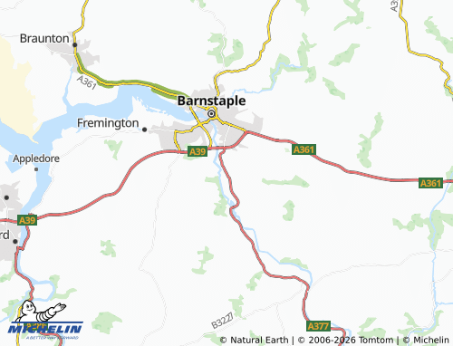 Mappa MICHELIN Bishop's Tawton - ViaMichelin