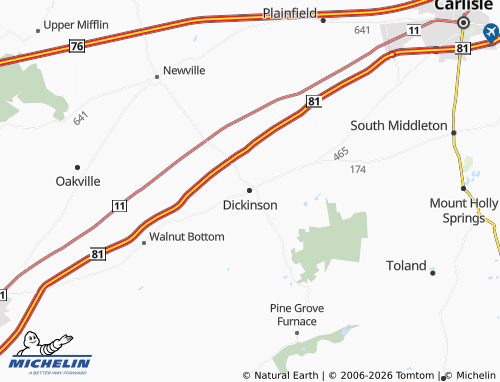 Mappa MICHELIN Dickinson - ViaMichelin
