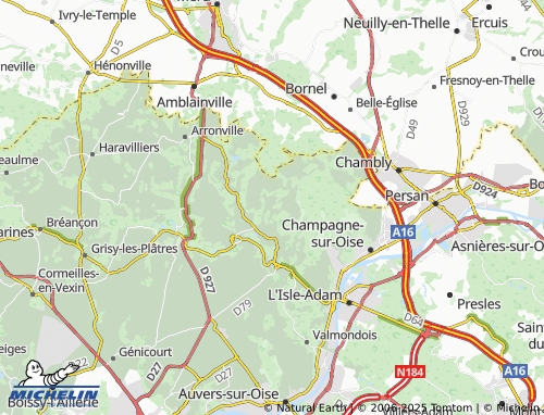 Carte MICHELIN Hédouville - ViaMichelin