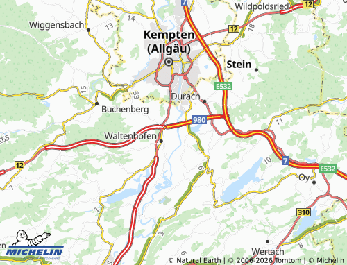 MICHELIN Fischen map - ViaMichelin
