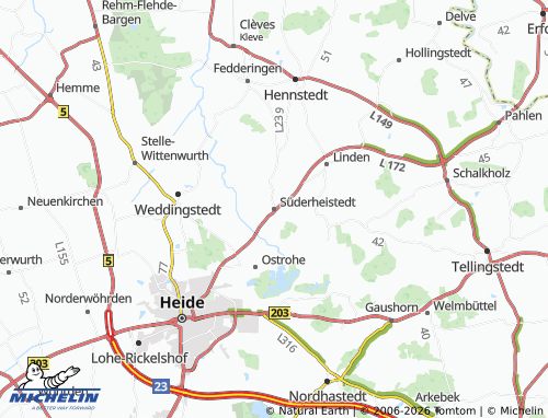 Mappa MICHELIN Süderheistedt - ViaMichelin