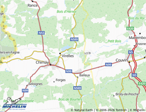 MICHELIN Vaulx-lez-Chimay map - ViaMichelin