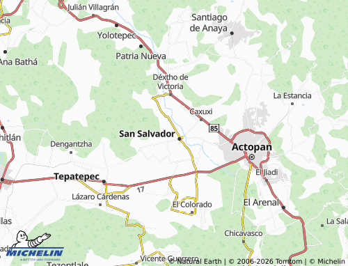 MICHELIN Barrio Nhitzi map - ViaMichelin
