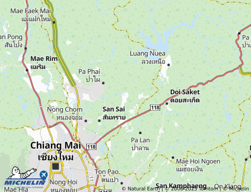 MICHELIN Mueang Len map - ViaMichelin
