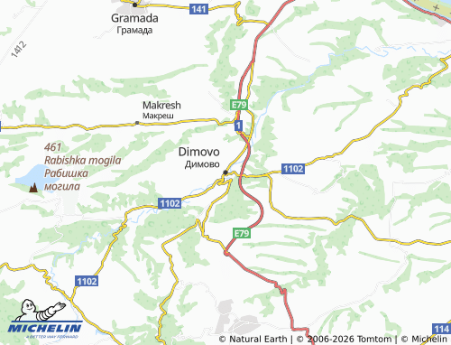 Mappa MICHELIN Dimovo - ViaMichelin