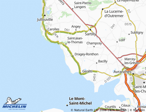 MICHELIN-Landkarte Dragey-Ronthon - ViaMichelin