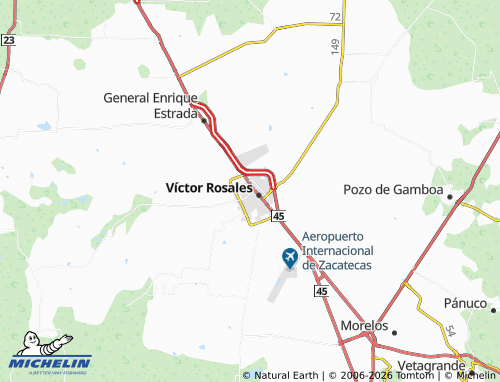 MICHELIN-Landkarte Año de Juárez - ViaMichelin