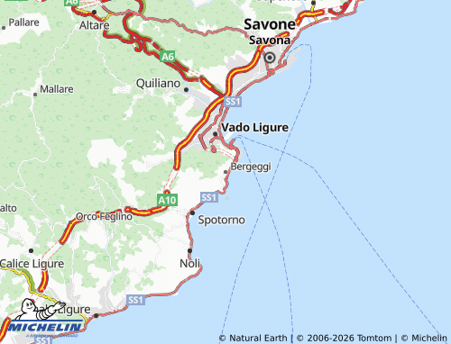Carte MICHELIN Bergeggi - ViaMichelin