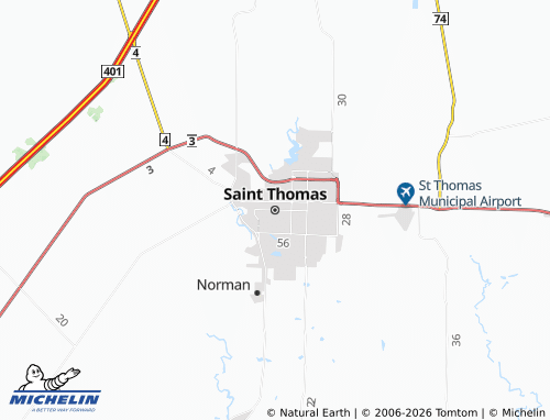 Mapa MICHELIN Saint Thomas - ViaMichelin