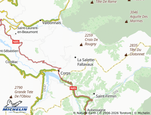 Carte MICHELIN La Salette-Fallavaux - ViaMichelin
