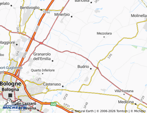 MICHELIN Bagnarola map - ViaMichelin