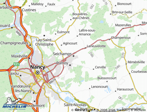 MICHELIN Seichamps map - ViaMichelin