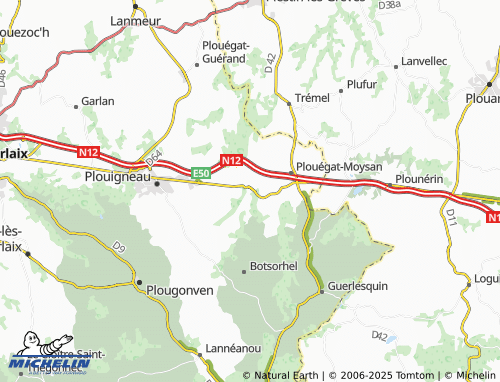 MICHELIN Le Ponthou map - ViaMichelin