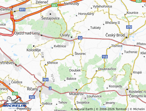 Mappa MICHELIN Škvorec - ViaMichelin