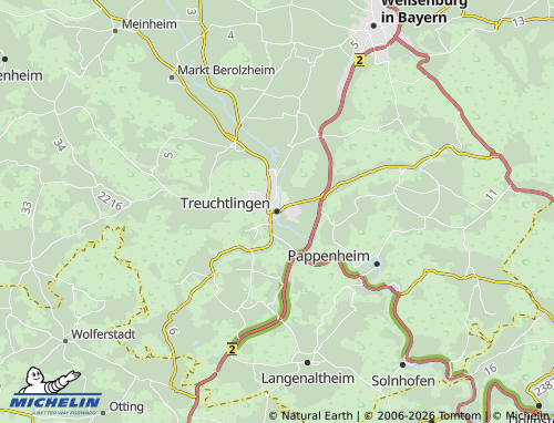 MICHELIN Treuchtlingen map - ViaMichelin