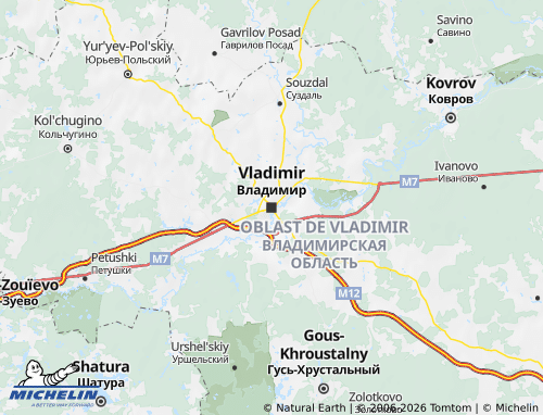 Carte MICHELIN Vladimir - ViaMichelin