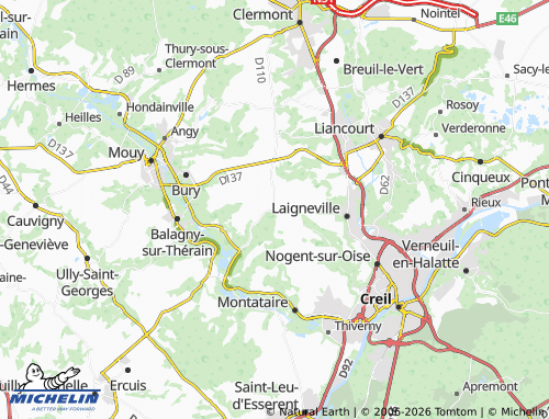 MICHELIN-Landkarte Rousseloy - ViaMichelin
