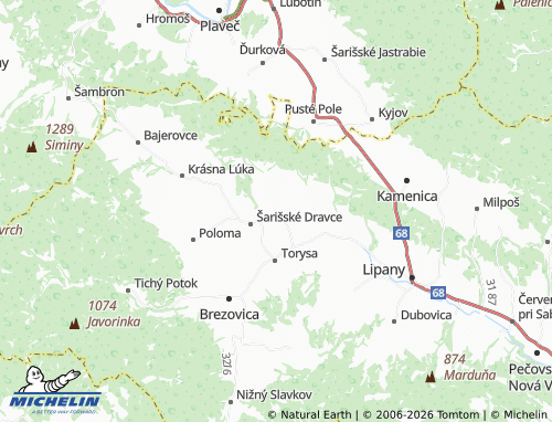MICHELIN-Landkarte Oľšov - ViaMichelin
