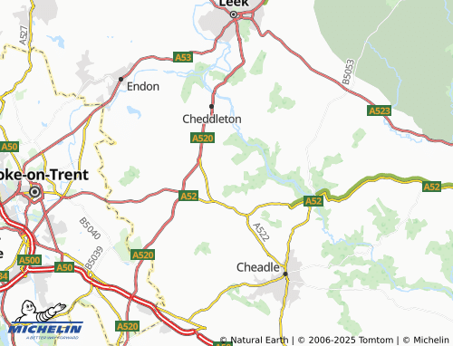 MICHELIN Consall map - ViaMichelin