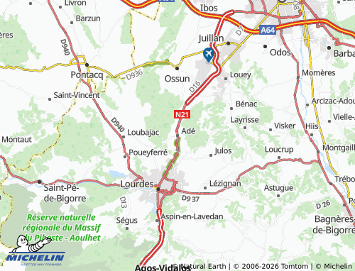 Mappa MICHELIN Adé - ViaMichelin
