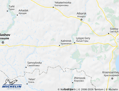 Kaart MICHELIN Rajon Kalininski - ViaMichelin